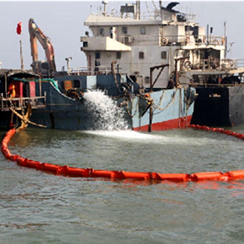 Cylindrical Foam Filled Oil Boom For Spill Cleanup Operation
