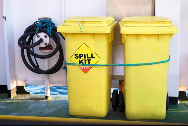oil spill kits prepared for harbor spill emergencies