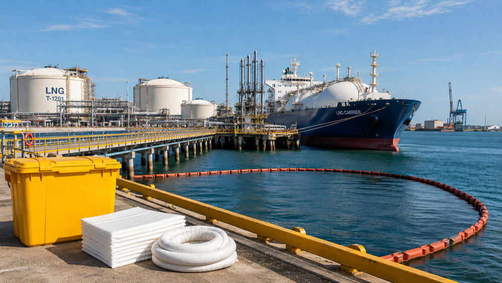 Oil spill response equipment for LNG terminals, ports, and shipyards. Oil spill response equipment for LNG terminals, ports, and shipyards.