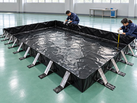 JXY spill berm inspection and factory production